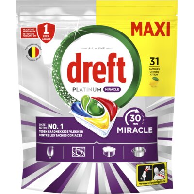 Alle Dreft Platinum Plus of Miracle vaatwascapsules