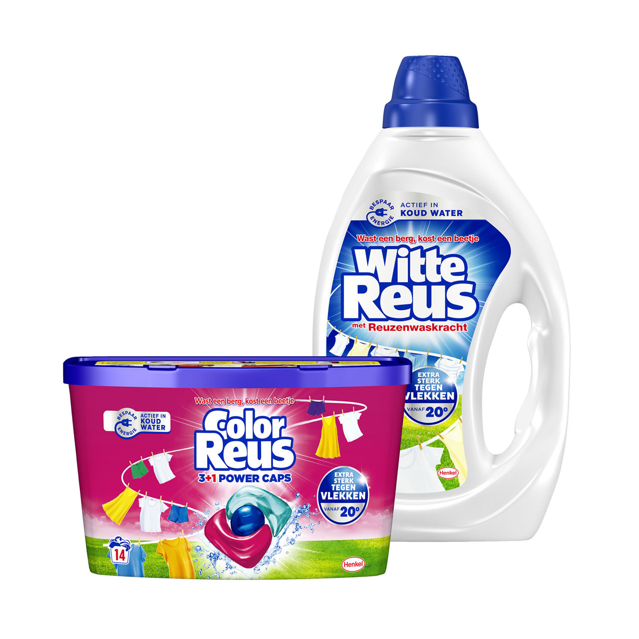 REUS Witte, frisse of color reus wasmiddel of caps