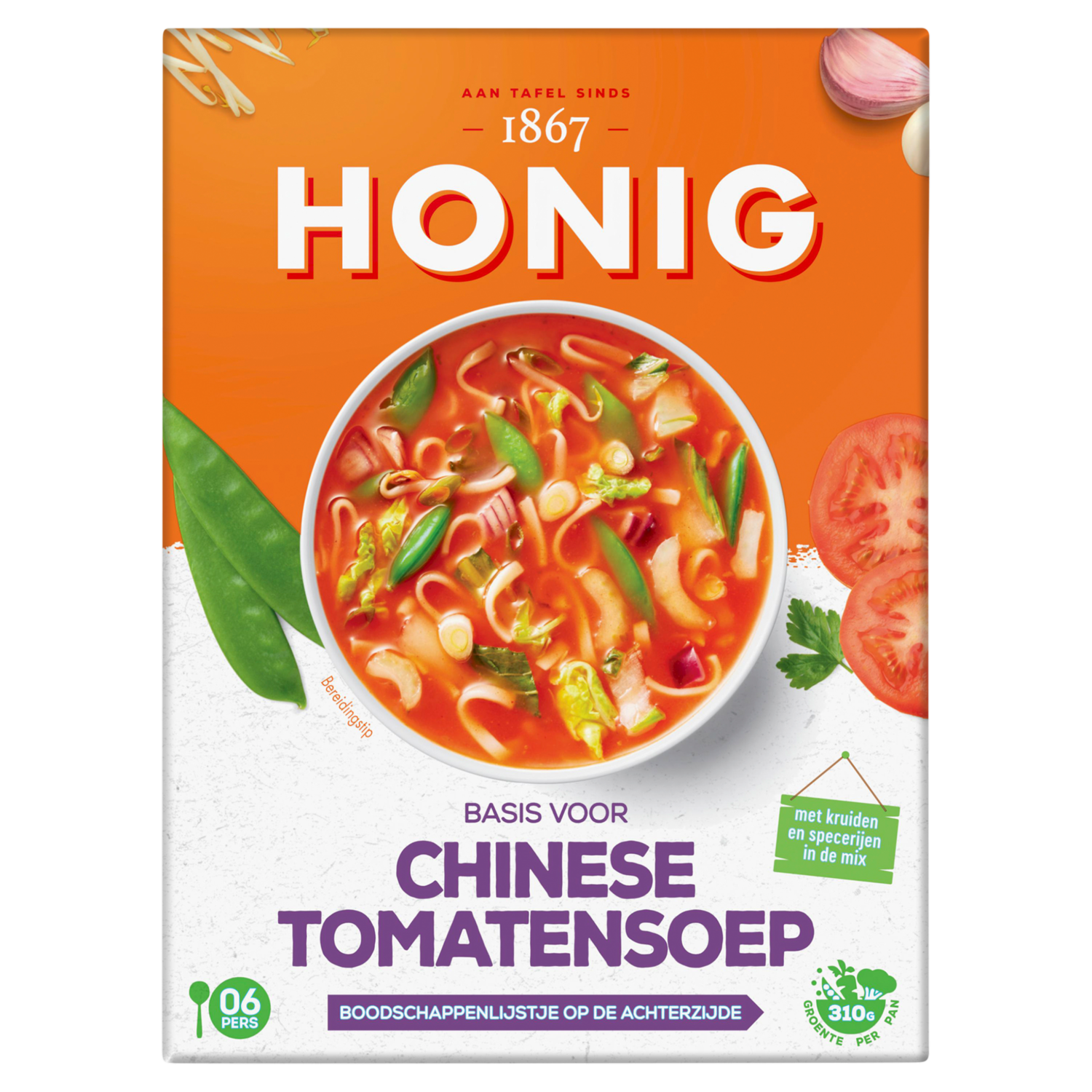 Honig pasta. Alle varianten. Pak 250 - 700 gram