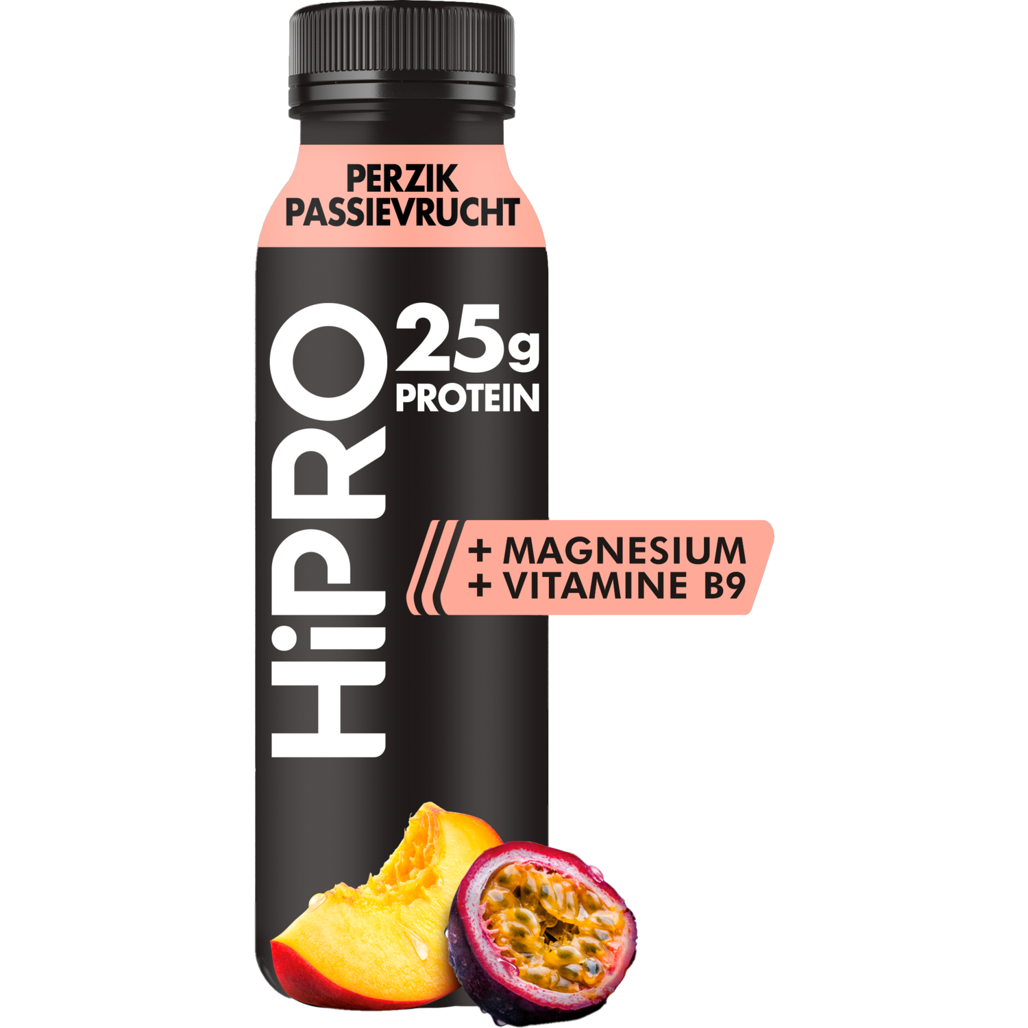 HiPRO Alle varianten. Fles 300 of 330 ml, knijpzakje 200 gram, kuip 200 gram of reep 45 gram.