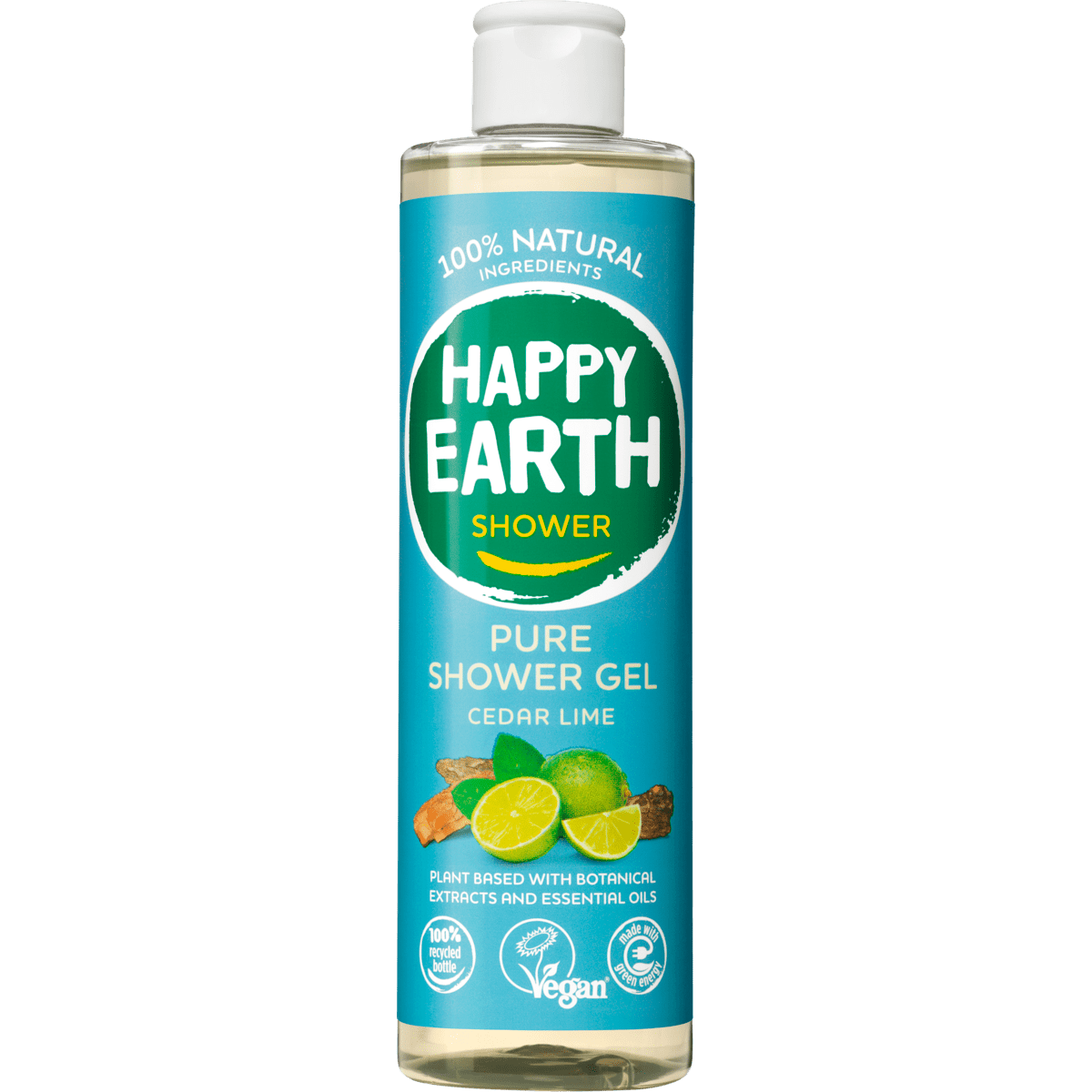 Happy Earth Cedar Lime 100% natuurlijke douchegel