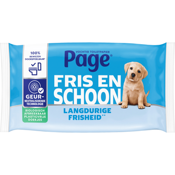 Page Compleet Schoon of vochtig toiletpapier
